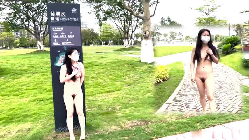 天花板露出狂人御姐【cikaimoon】无视路人，大白天进村全裸勾引，放牛大叔望眼欲穿啊 (5)